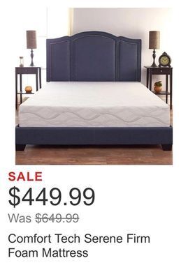 Costco Comfort tech serene firm foam mattress offer