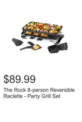 Costco The rock 8-person reversible raclette - party grill set offer