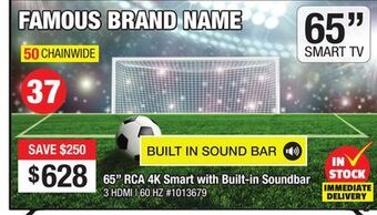 Bad Boy Superstore 65" rca 4k smart with built-in soundbar offer