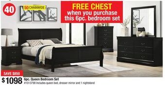 Bad Boy Superstore 6pc. queen bedroom set offer