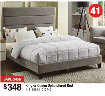 Bad Boy Superstore King or queen upholstered bed offer