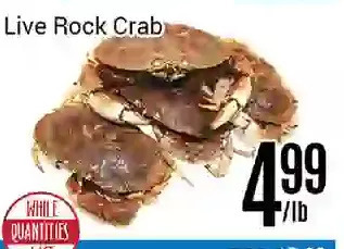 Nations Fresh Foods Live rock crab offer