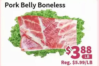 Blue Sky Supermarket Pork belly boneless offer
