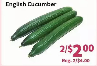 Blue Sky Supermarket English cucumber offer