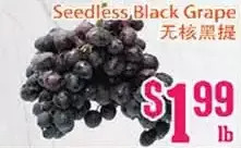 Grant's Foodmart Seedless black grape offer