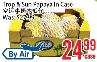 Bestco Food Mart Trop & sun papaya in case offer