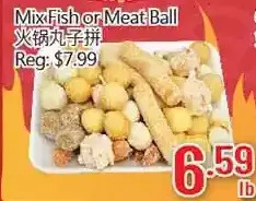 Mix fish or meat ball