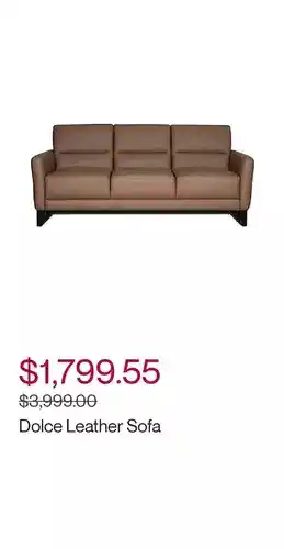 Hudson's Bay Distinctly home dolce leather sofa offer