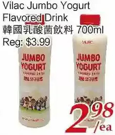 Tone Tai Supermarket Vilac jumbo yogurt flavored drink offer