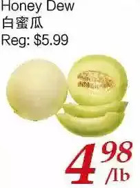Tone Tai Supermarket Honey dew offer