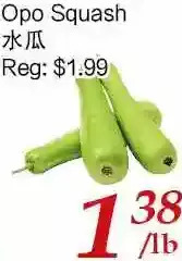 Tone Tai Supermarket Opo squash offer