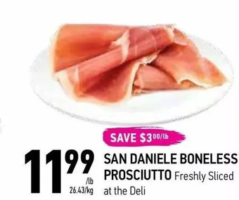 Coppa's Fresh Market San daniele boneless prosciutto offer