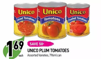 Coppa's Fresh Market Unico plum tomatoes offer