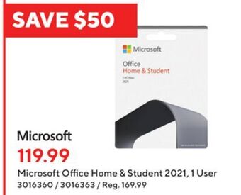 Staples Microsoft office home & student 2021 - 1 user offer