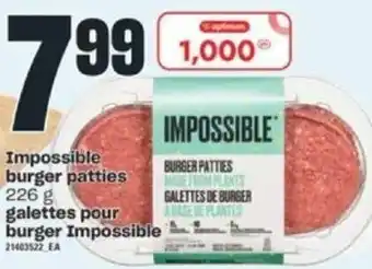 Atlantic Superstore Impossible Burger Patties 226 g offer