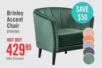 The Brick Brinley velvet accent chair - green offer