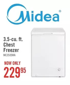 The Brick Midea 3.5-cu. ft. chest freezer offer