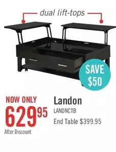 The Brick Landon coffee table with lift top | end table offer