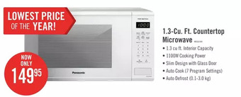 The Brick Panasonic 1.3 cu. ft. countertop microwave – nnsg656w offer