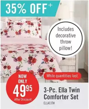 The Brick Ella 3-piece twin comforter set offer