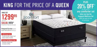 The Brick Serta icomfort® hybrid vanguard eurotop king mattress set | queen set offer