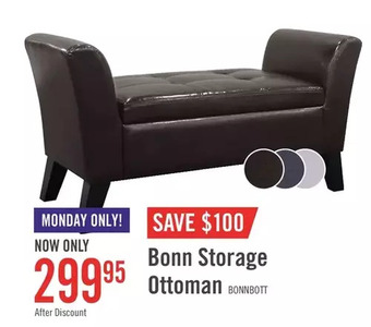 The Brick Bonn faux leather storage ottoman offer
