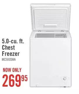 The Brick Midea 5.0-cu. ft. chest freezer offer