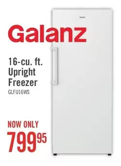 The Brick Galanz 16-cu. ft. upright freezer offer