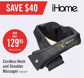 The Brick Ihome shiatsumassage pro cordless neck and shoulder massager - iwns20b offer