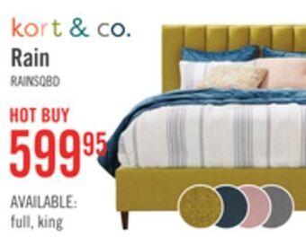 The Brick Rain queen platform bed - green offer