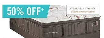 The Brick Stearns & foster founders collection crystal palace pillowtop queen mattress set offer