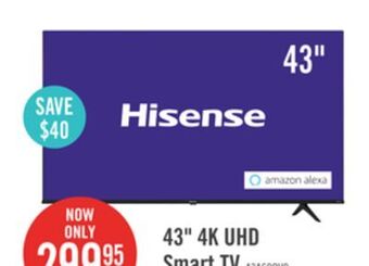The Brick Hisense a60gv 43" 4k ultra hd vidaa tv - 43a60gv offer