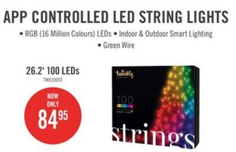 The Brick Twinkly 100-light multicolour smart led light string offer