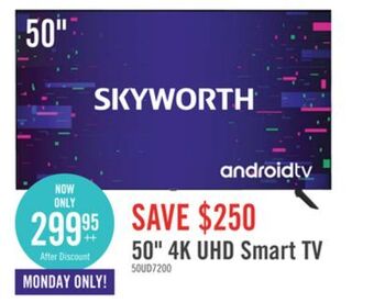 The Brick Skyworth 50" 4k uhd smart television with google assistant - 50ud7200 offer