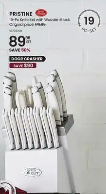 Stokes Pristine 19-pc knife set with wooden block offer