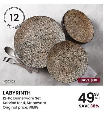 Stokes Labyrinth 12-pc dinnerware set offer