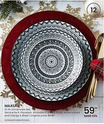 Stokes Maasai 12-pc dinnerware set offer