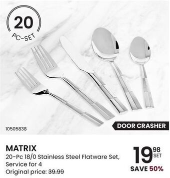 Stokes Matrix 20-pc 18/0 stainless steel flatware set offer