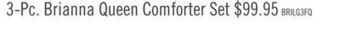 The Brick Brianna light grey 3-piece full/queen comforter set offer