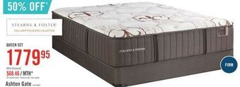 The Brick Stearns & foster founders collection ashton gate queen mattress set offer