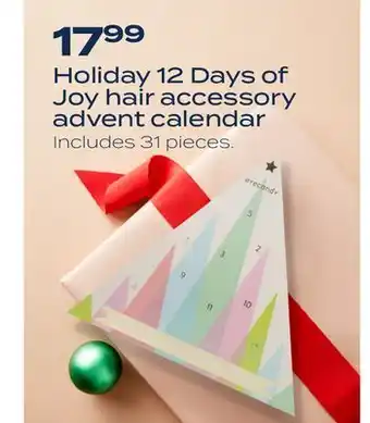 Bed Bath & Beyond Eye candy 31-piece holiday 12 days of joy hair accessory advent calendar offer