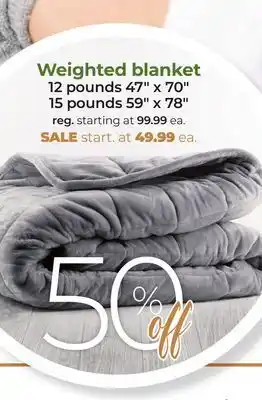 Fabricville Weighted blanket offer