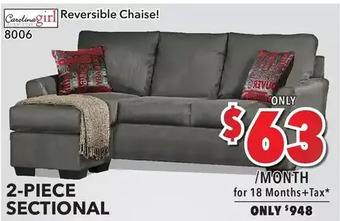 Surplus Furniture Casa graphite 2pc sectional offer