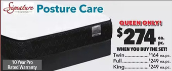 Surplus Furniture Posture care twin mattres set offer