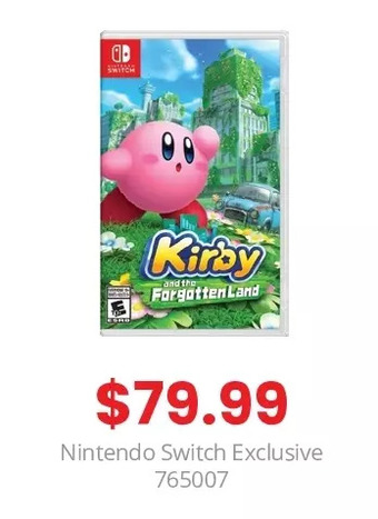 GameStop Kirby and the forgotten land offer