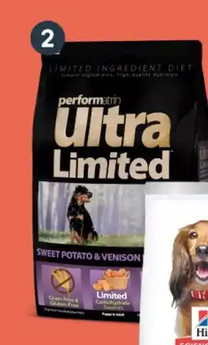 Petvalu Performatrin ultra limited sweet potato & venison formula dog food offer
