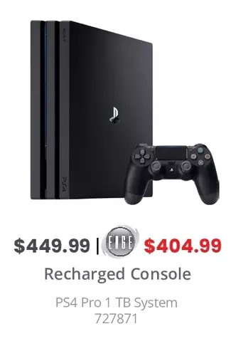 GameStop Playstation 4 pro 1tb console offer