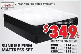 Surplus Furniture Sunrise firm twin mattress set offer