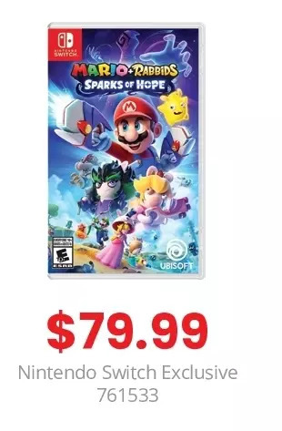 GameStop Mario + rabbids sparks of hope offer