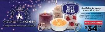 Showcase Novelty candles offer